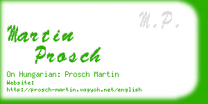 martin prosch business card